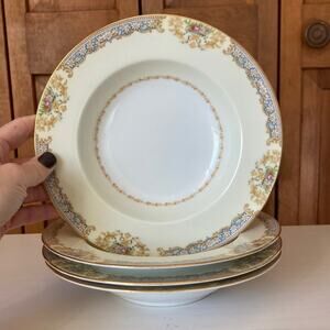 Vintage Noritake Pattern RO2 Soup Bowls, Set of 4